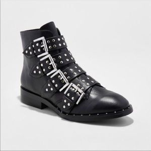 Black Stud Ankle Boots